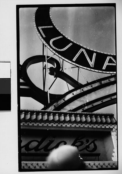 [Luna Park Sign Detail, Coney Island, New York], Walker Evans (American, St. Louis, Missouri 1903–1975 New Haven, Connecticut), Film negative 