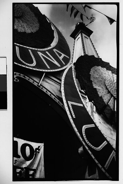 [Luna Park Sign Detail, Coney Island, New York], Walker Evans (American, St. Louis, Missouri 1903–1975 New Haven, Connecticut), Film negative 