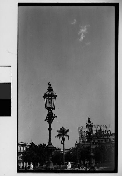 [View of Central Square with Lampposts, Havana, Cuba], Walker Evans (American, St. Louis, Missouri 1903–1975 New Haven, Connecticut), Film negative 