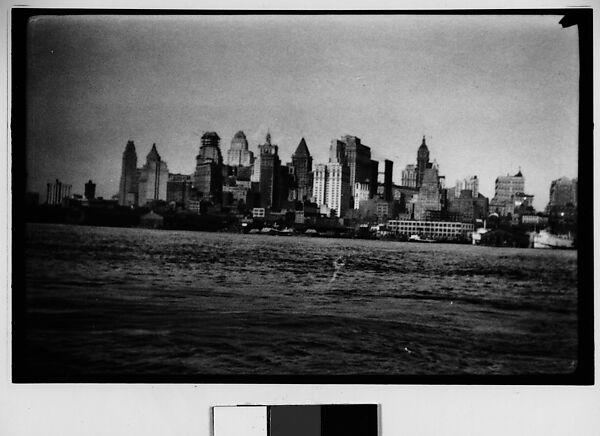 [Manhattan Skyline, From Brooklyn Bridge, New York], Walker Evans (American, St. Louis, Missouri 1903–1975 New Haven, Connecticut), Film negative 