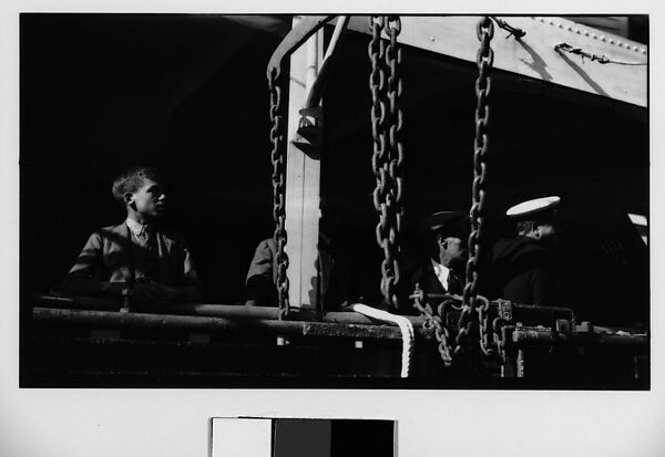 [Officers and Passengers on Deck of Docked Ship], Walker Evans (American, St. Louis, Missouri 1903–1975 New Haven, Connecticut), Film negative 