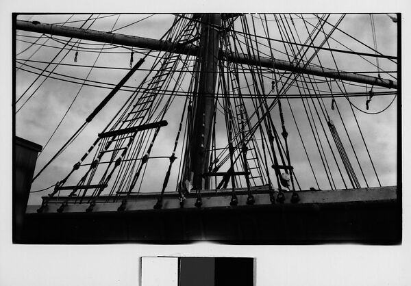 [Detail of Ship Mast and Rigging, New York City], Walker Evans (American, St. Louis, Missouri 1903–1975 New Haven, Connecticut), Film negative 