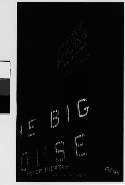 [Neon Signs at Night: "The Big House" and "Lucky Strike" Cigarettes, Times Square, New York City], Walker Evans (American, St. Louis, Missouri 1903–1975 New Haven, Connecticut), Film negative 