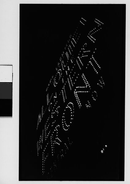 [Neon Sign for "All Quiet on the Western Front", New York City], Walker Evans (American, St. Louis, Missouri 1903–1975 New Haven, Connecticut), Film negative 