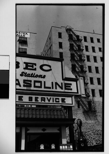 [Gas Station Facade in the Bronx, New York City], Walker Evans (American, St. Louis, Missouri 1903–1975 New Haven, Connecticut), Film negative 