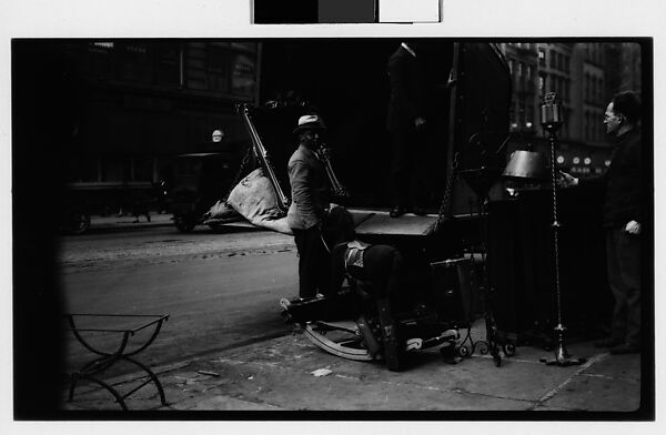 [Open Cab of Moving Truck on Street with Mirror, Hobby Horse, and Man in Foreground, New York City], Walker Evans (American, St. Louis, Missouri 1903–1975 New Haven, Connecticut), Film negative 