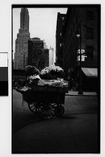 [Flower Cart, New York City], Walker Evans (American, St. Louis, Missouri 1903–1975 New Haven, Connecticut), Film negative 