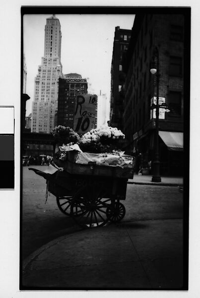 [Flower Cart, New York City], Walker Evans (American, St. Louis, Missouri 1903–1975 New Haven, Connecticut), Film negative 