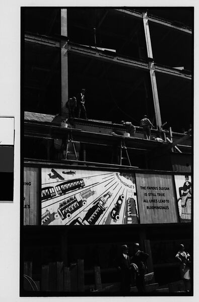 [Bloomingdale's Construction Site with Billboard, Fifty-Ninth Street, New York City], Walker Evans (American, St. Louis, Missouri 1903–1975 New Haven, Connecticut), Film negative 