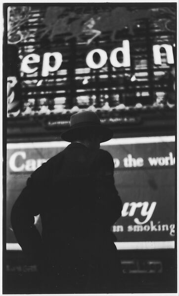 [Man on Street with Bilboards, From Behind, New York City], Walker Evans (American, St. Louis, Missouri 1903–1975 New Haven, Connecticut), Film negative 