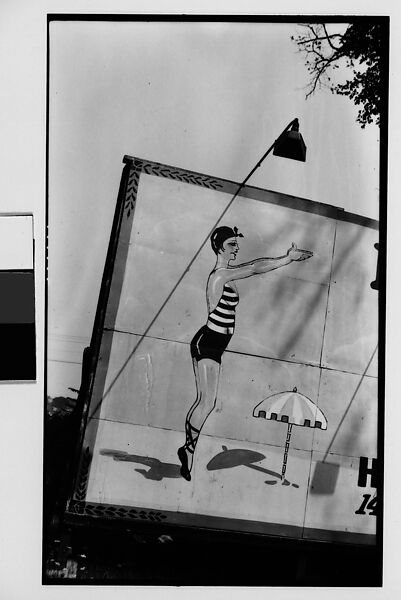 [Billboard of Woman Diver in the Bronx, New York City], Walker Evans (American, St. Louis, Missouri 1903–1975 New Haven, Connecticut), Film negative 