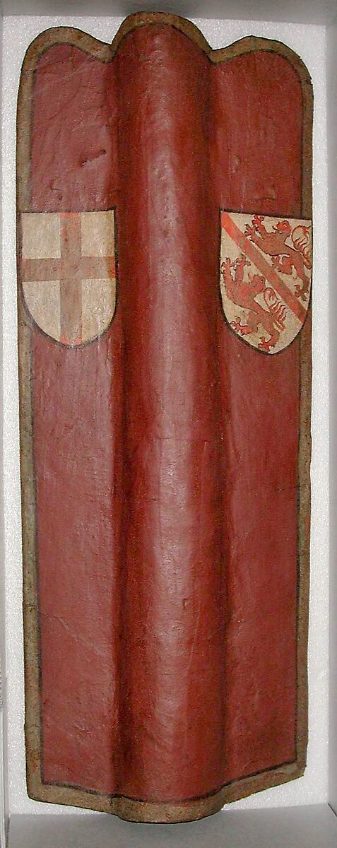 Archer's Shield (Pavise), Wood, linen, pigskin, gesso, pigment, Swiss 