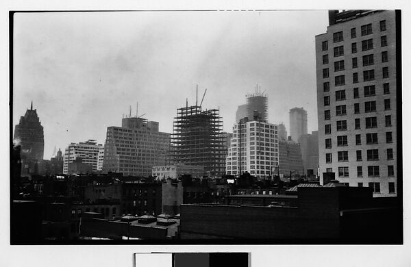 [Cityscape with Step-Back Buildings and Construction Site, New York City], Walker Evans (American, St. Louis, Missouri 1903–1975 New Haven, Connecticut), Film negative 