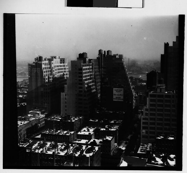 [Cityscape with Step-Back Buildings, New York City], Walker Evans (American, St. Louis, Missouri 1903–1975 New Haven, Connecticut), Film negative 
