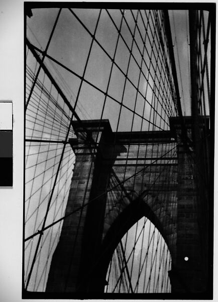 [Brooklyn Bridge Tower and Cables, New York City], Walker Evans (American, St. Louis, Missouri 1903–1975 New Haven, Connecticut), Film negative 