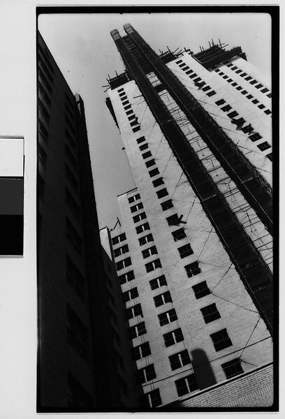 [Chrysler Building Construction, from Below, New York City], Walker Evans (American, St. Louis, Missouri 1903–1975 New Haven, Connecticut), Film negative 