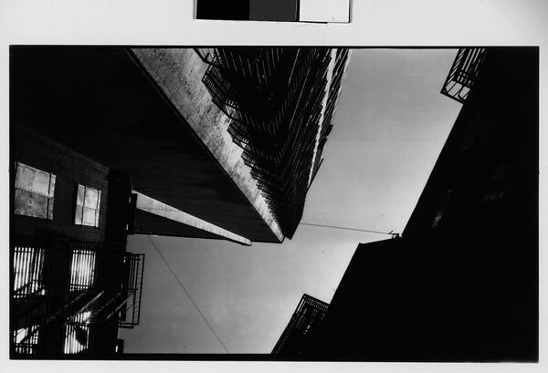 [Architectural Study: View Upwards of Fire Escapes and Balconies, New York City], Walker Evans (American, St. Louis, Missouri 1903–1975 New Haven, Connecticut), Film negative
