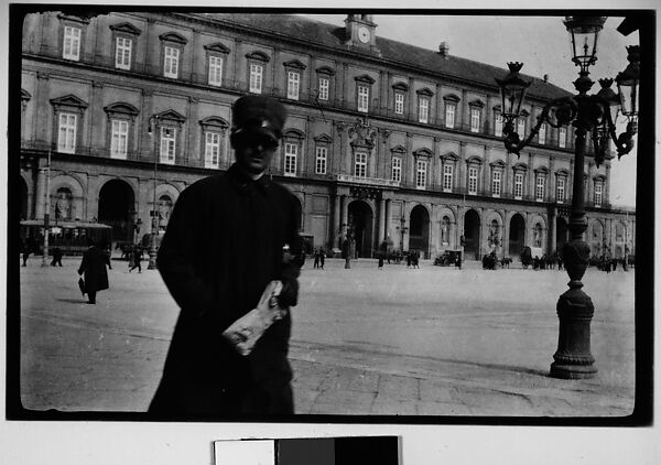 [Pedestrian in Square Before Palazzo Reale, Naples], Walker Evans (American, St. Louis, Missouri 1903–1975 New Haven, Connecticut), Film negative 