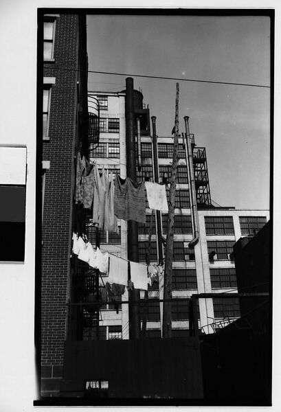 [Clotheslines and Building Facades, New York City], Walker Evans (American, St. Louis, Missouri 1903–1975 New Haven, Connecticut), Film negative 