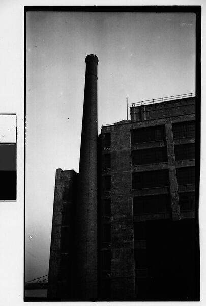 [Factory and Smokestack, Brooklyn Heights, New York City], Walker Evans (American, St. Louis, Missouri 1903–1975 New Haven, Connecticut), Film negative 
