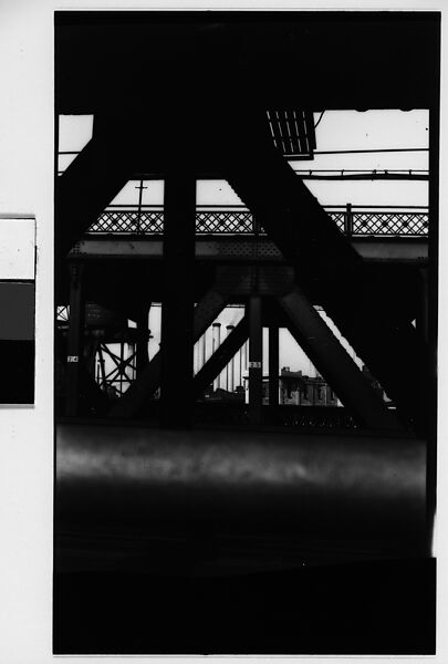 [Elevated Train Steps and Railings, Wall Street, New York City], Walker Evans (American, St. Louis, Missouri 1903–1975 New Haven, Connecticut), Film negative 
