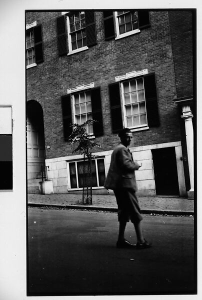 [Paul Grotz on Street, Possibly in Beacon Hill, Boston, Massachusetts], Walker Evans (American, St. Louis, Missouri 1903–1975 New Haven, Connecticut), Film negative 