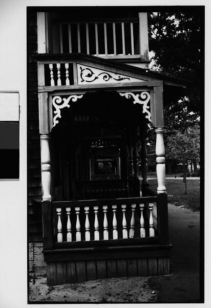 [Side View of Folk Victorian Cottage Porch Ornament, Oak Bluffs, Massachusetts (?)], Walker Evans (American, St. Louis, Missouri 1903–1975 New Haven, Connecticut), Film negative 