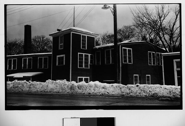 [Wooden Clapboard Building Behind Snow Bank], Walker Evans (American, St. Louis, Missouri 1903–1975 New Haven, Connecticut), Film negative 