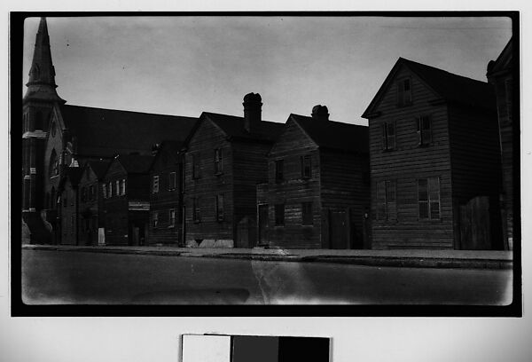 [Row of Two-Story Wooden Houses, Seen from Across Street], Walker Evans (American, St. Louis, Missouri 1903–1975 New Haven, Connecticut), Film negative 