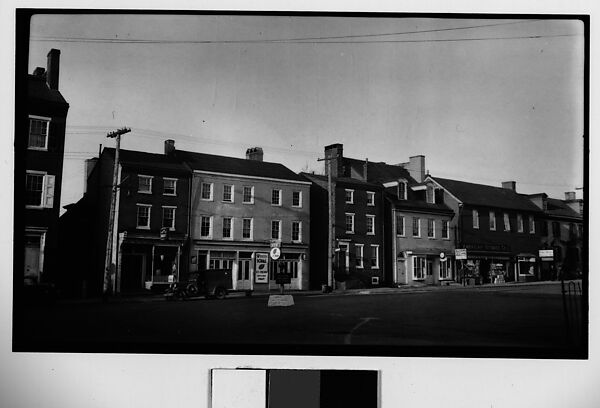 [Main Street Shops and Parked Cars], Walker Evans (American, St. Louis, Missouri 1903–1975 New Haven, Connecticut), Film negative 