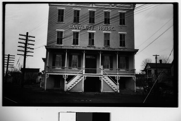 [Bartlett House Hotel Façade, Ghent, New York], Walker Evans (American, St. Louis, Missouri 1903–1975 New Haven, Connecticut), Film negative 