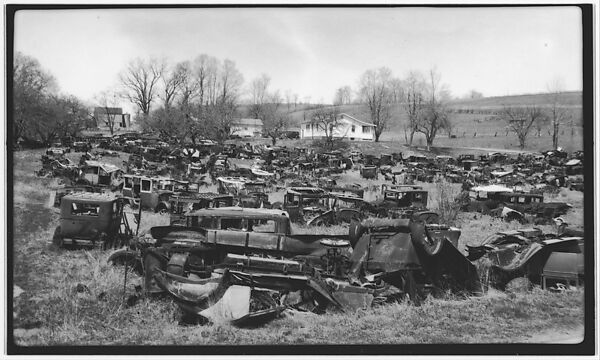 [Auto Graveyard in Field], Walker Evans (American, St. Louis, Missouri 1903–1975 New Haven, Connecticut), Film negative 