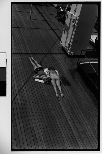 [South Seas: Two Women Sunbathing on the Deck of the Cressida, From Above], Walker Evans (American, St. Louis, Missouri 1903–1975 New Haven, Connecticut), Film negative 