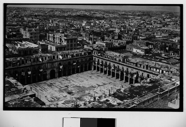 [Plaza de Vapor (Market Area), from High Elevation, Havana, Cuba], Walker Evans (American, St. Louis, Missouri 1903–1975 New Haven, Connecticut), Film negative 