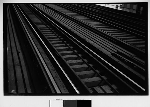 [Railroad Tracks Detail, Brooklyn Bridge, New York City], Walker Evans (American, St. Louis, Missouri 1903–1975 New Haven, Connecticut), Film negative 