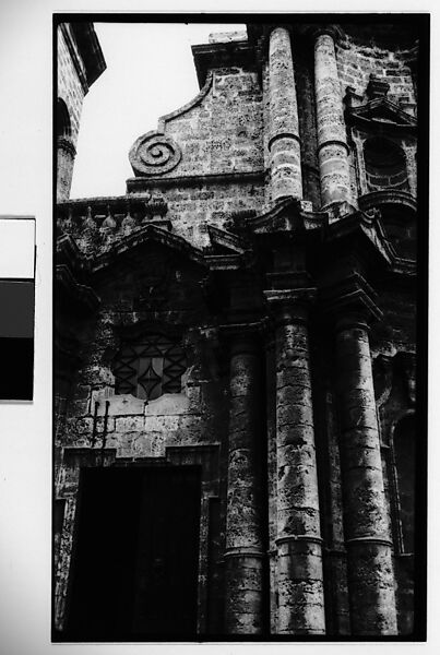 [Façade Detail of La Catedral de la Virgen María de la Concepción, Havana, Cuba], Walker Evans (American, St. Louis, Missouri 1903–1975 New Haven, Connecticut), Film negative 