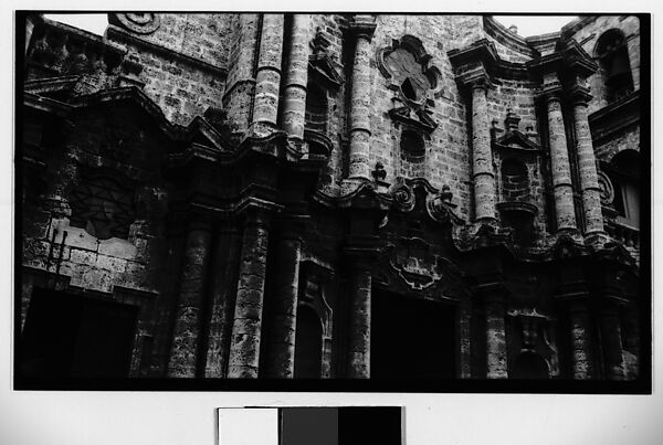 [Façade Detail of La Catedral de la Virgen María de la Concepción, Havana, Cuba], Walker Evans (American, St. Louis, Missouri 1903–1975 New Haven, Connecticut), Film negative 