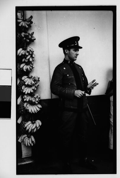 [Policeman in Front of Fruit Stand on Street, Havana], Walker Evans (American, St. Louis, Missouri 1903–1975 New Haven, Connecticut), Film negative 