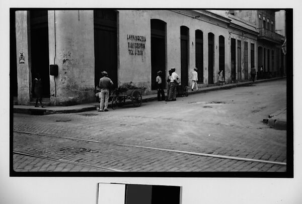 [Street Scene with Pineapple Cart, Havana], Walker Evans (American, St. Louis, Missouri 1903–1975 New Haven, Connecticut), Film negative 
