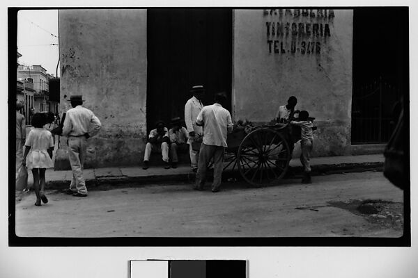 [Street Scene with Pineapple Cart, Havana], Walker Evans (American, St. Louis, Missouri 1903–1975 New Haven, Connecticut), Film negative 