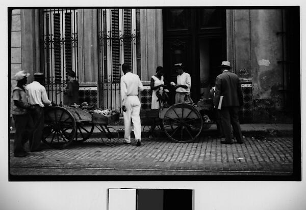 [Vendors and Carts on Street, Havana], Walker Evans (American, St. Louis, Missouri 1903–1975 New Haven, Connecticut), Film negative 