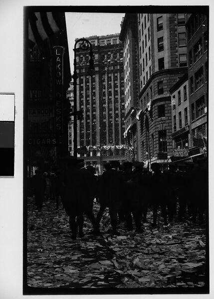 [Policemen on Street From Behind, Lindbergh Day Parade, New York City], Walker Evans (American, St. Louis, Missouri 1903–1975 New Haven, Connecticut), Film negative 