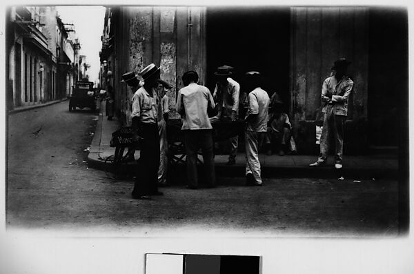 [Street Scene with Vendor's Cart, Havana], Walker Evans (American, St. Louis, Missouri 1903–1975 New Haven, Connecticut), Film negative 