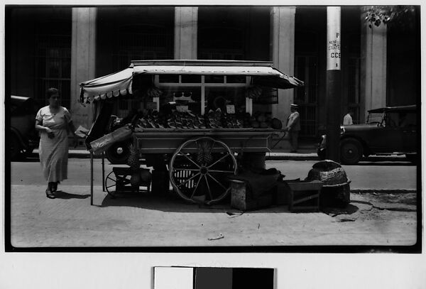 [Fruit Vendor's Cart, Havana], Walker Evans (American, St. Louis, Missouri 1903–1975 New Haven, Connecticut), Film negative 
