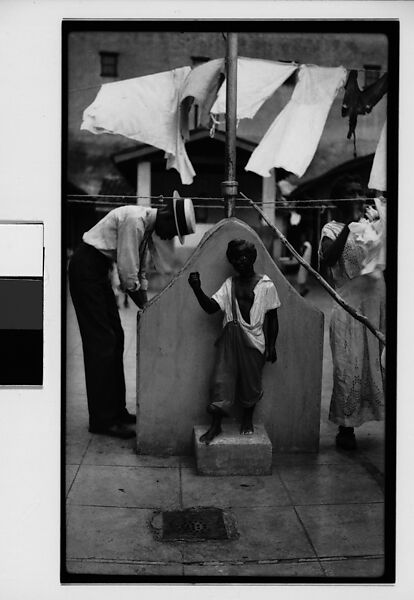 [Man at Communal Laundry in Courtyard, Havana], Walker Evans (American, St. Louis, Missouri 1903–1975 New Haven, Connecticut), Film negative 