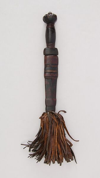 Dagger with Sheath, Iron, leather, West African, Baule