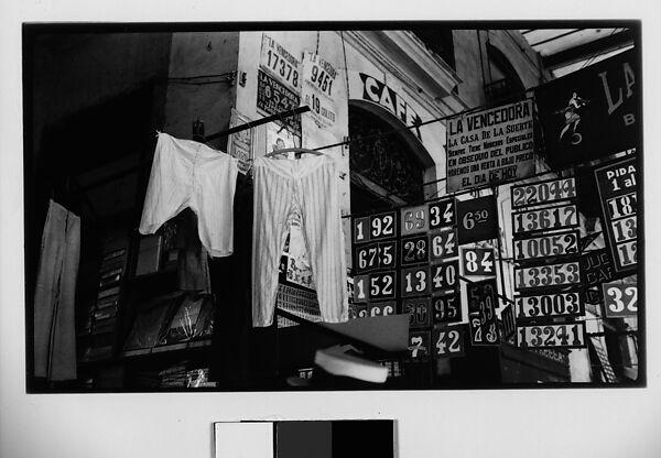[Lottery Ticket Shop Display, Havana], Walker Evans (American, St. Louis, Missouri 1903–1975 New Haven, Connecticut), Film negative 