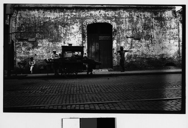 [Patrolling Officer and Vendor's Cart on Street, Havana], Walker Evans (American, St. Louis, Missouri 1903–1975 New Haven, Connecticut), Film negative 
