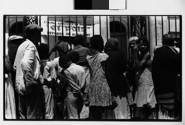 [People Waiting for Food Rations, Havana], Walker Evans (American, St. Louis, Missouri 1903–1975 New Haven, Connecticut), Film negative 