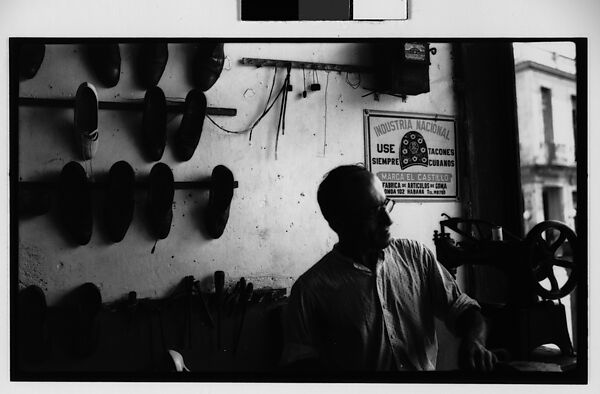 [Cobbler Working in Shop, Havana], Walker Evans (American, St. Louis, Missouri 1903–1975 New Haven, Connecticut), Film negative 